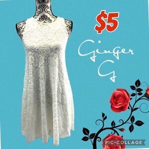 &5 ADD ON ITEM/Ginger G white slip on stretchy dress